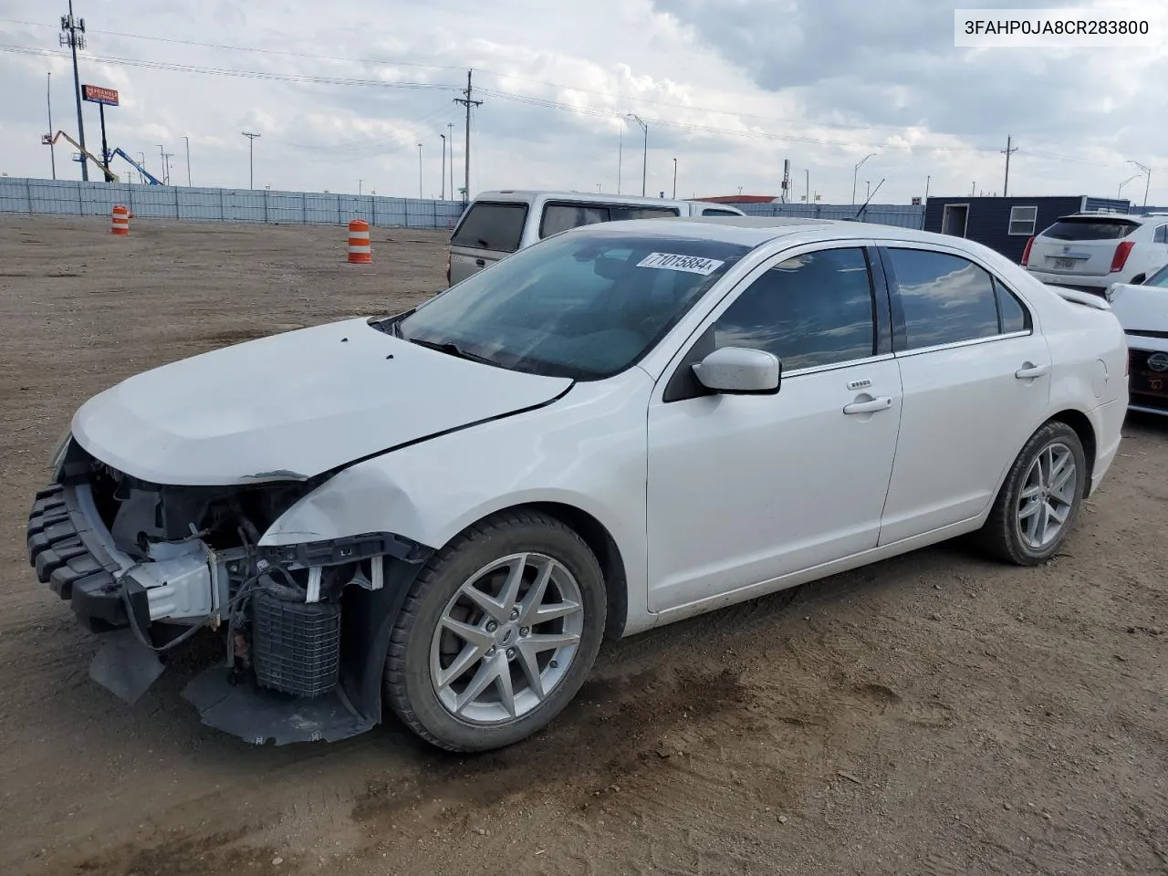 2012 Ford Fusion Sel VIN: 3FAHP0JA8CR283800 Lot: 71015884