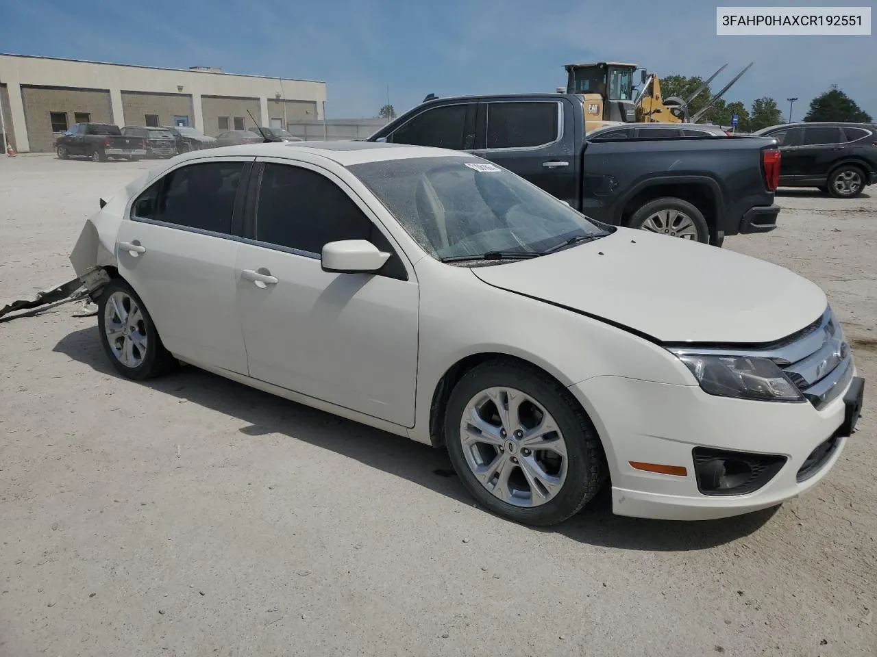 2012 Ford Fusion Se VIN: 3FAHP0HAXCR192551 Lot: 71061564