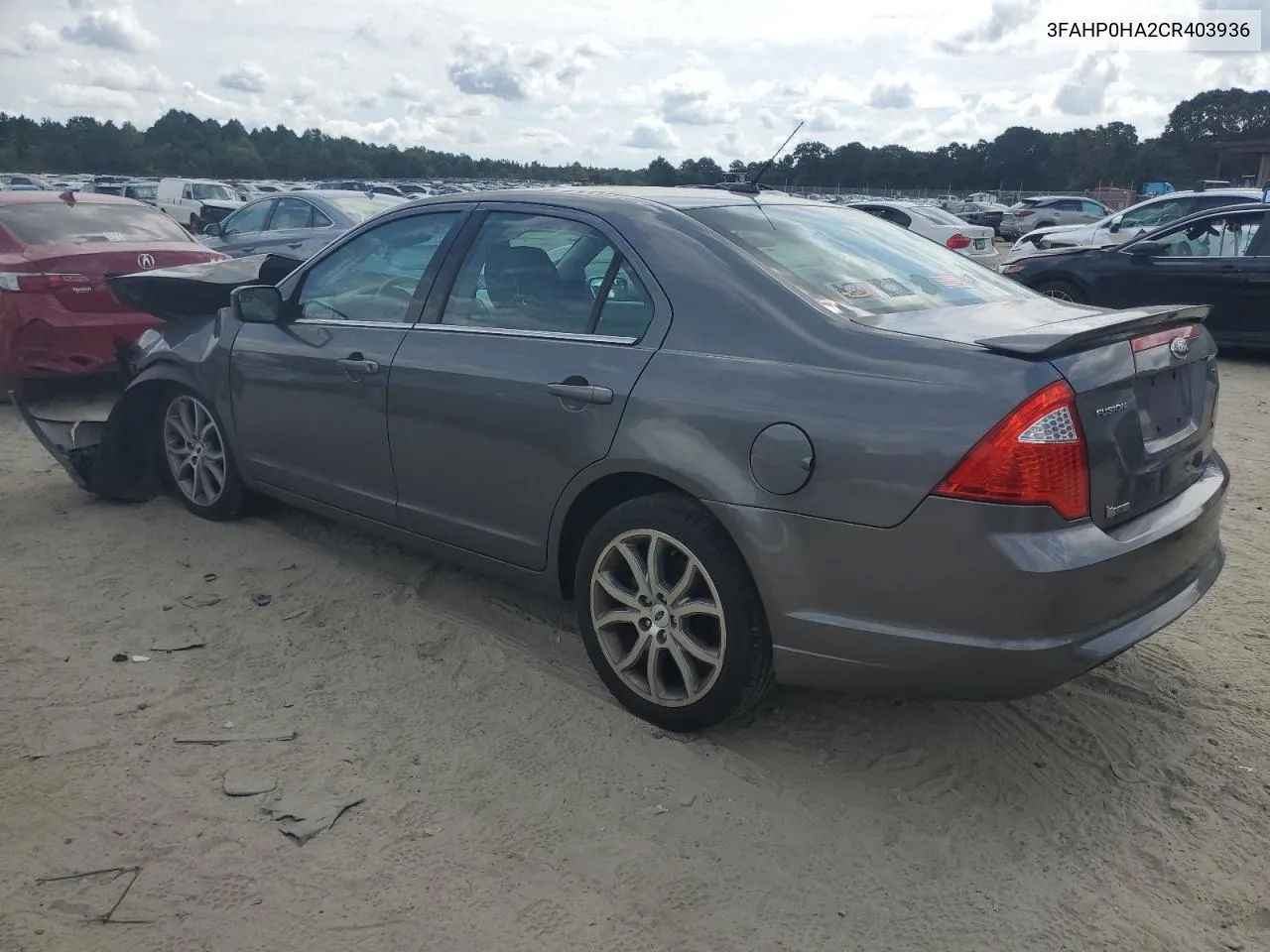 2012 Ford Fusion Se VIN: 3FAHP0HA2CR403936 Lot: 71180784