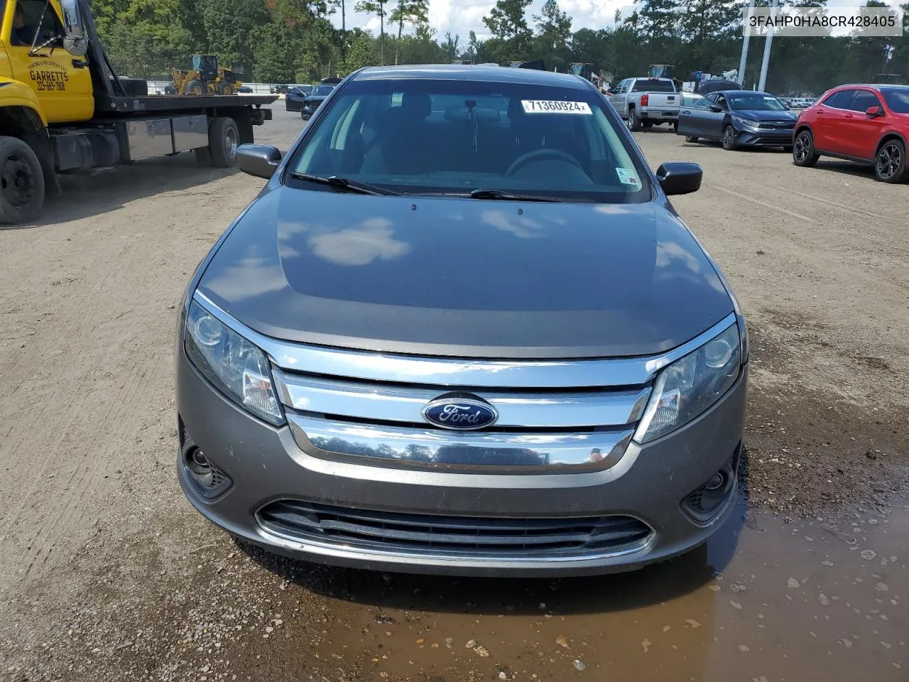 2012 Ford Fusion Se VIN: 3FAHP0HA8CR428405 Lot: 71360924