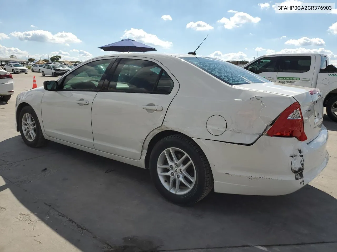 2012 Ford Fusion S VIN: 3FAHP0GA2CR376903 Lot: 71461774