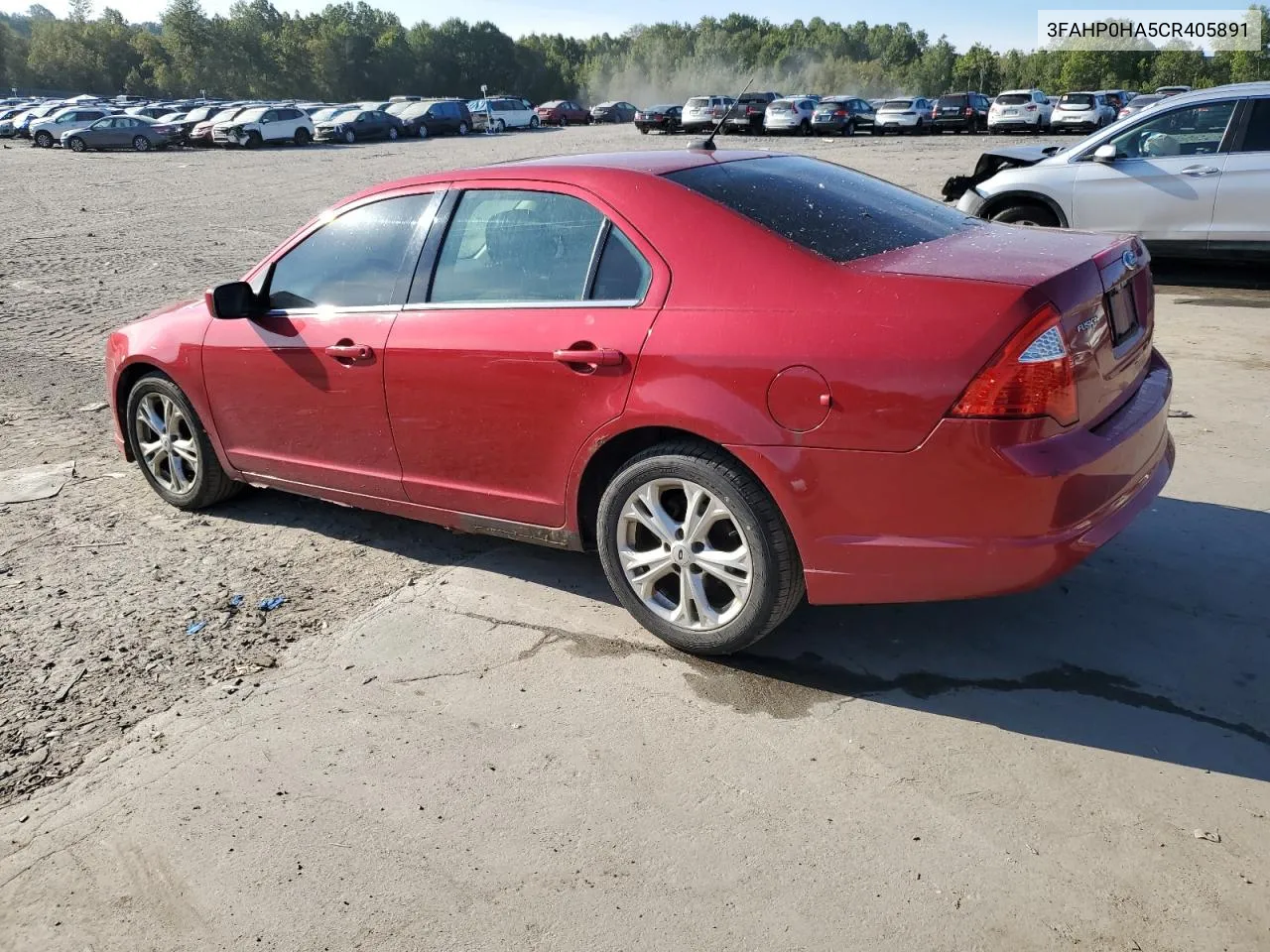 3FAHP0HA5CR405891 2012 Ford Fusion Se