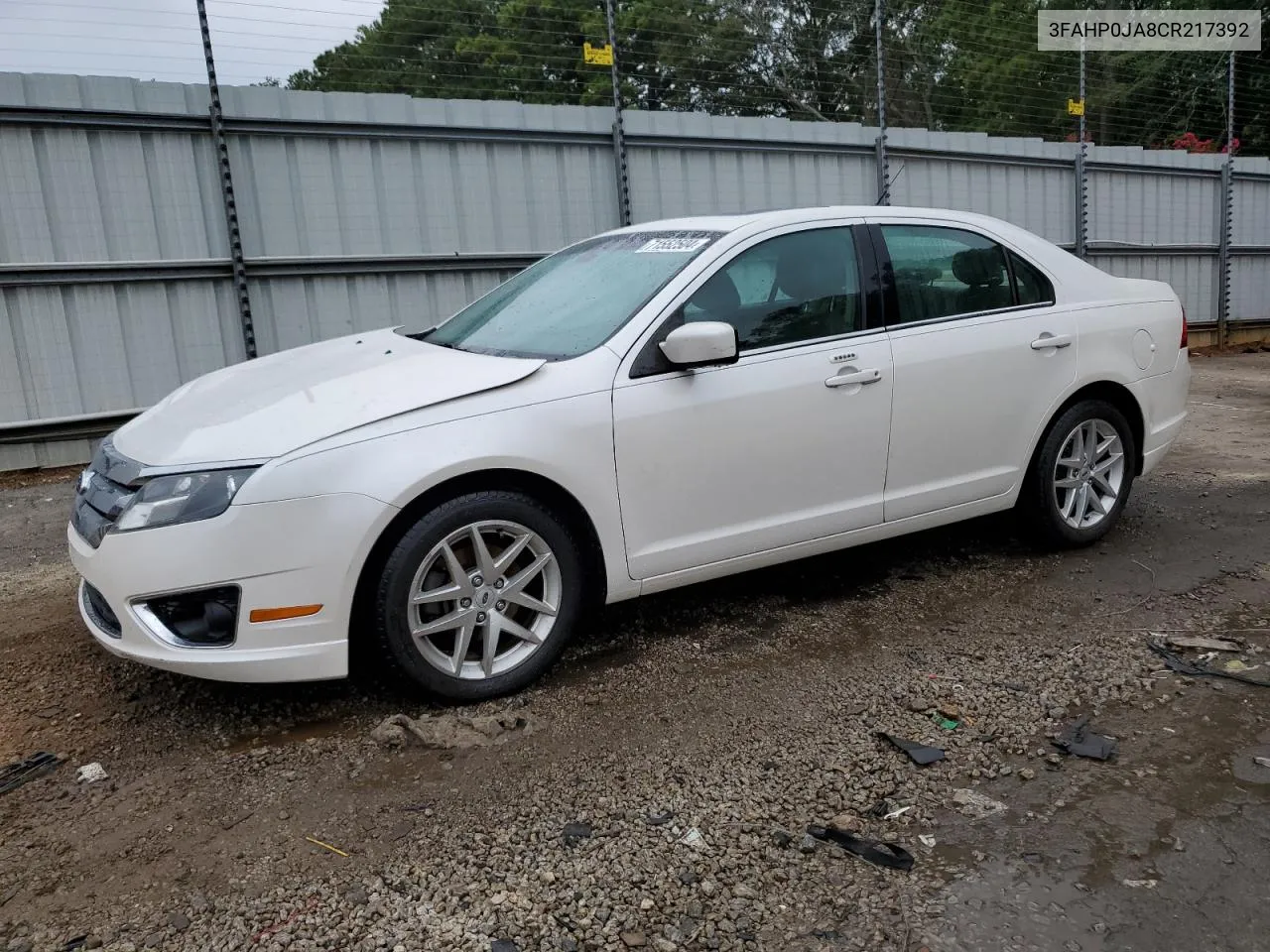 2012 Ford Fusion Sel VIN: 3FAHP0JA8CR217392 Lot: 71552504