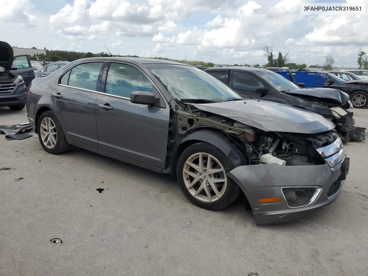 2012 Ford Fusion Sel VIN: 3FAHP0JA1CR319651 Lot: 71572144