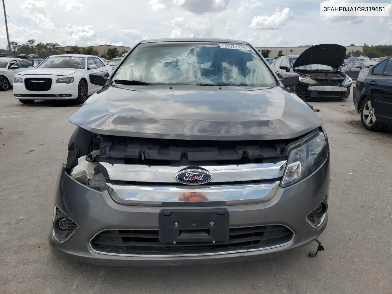 2012 Ford Fusion Sel VIN: 3FAHP0JA1CR319651 Lot: 71572144