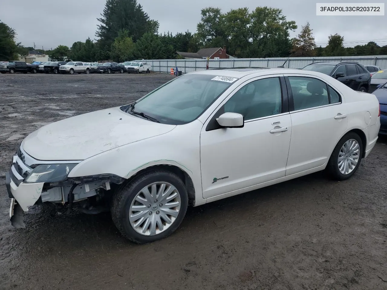 3FADP0L33CR203722 2012 Ford Fusion Hybrid