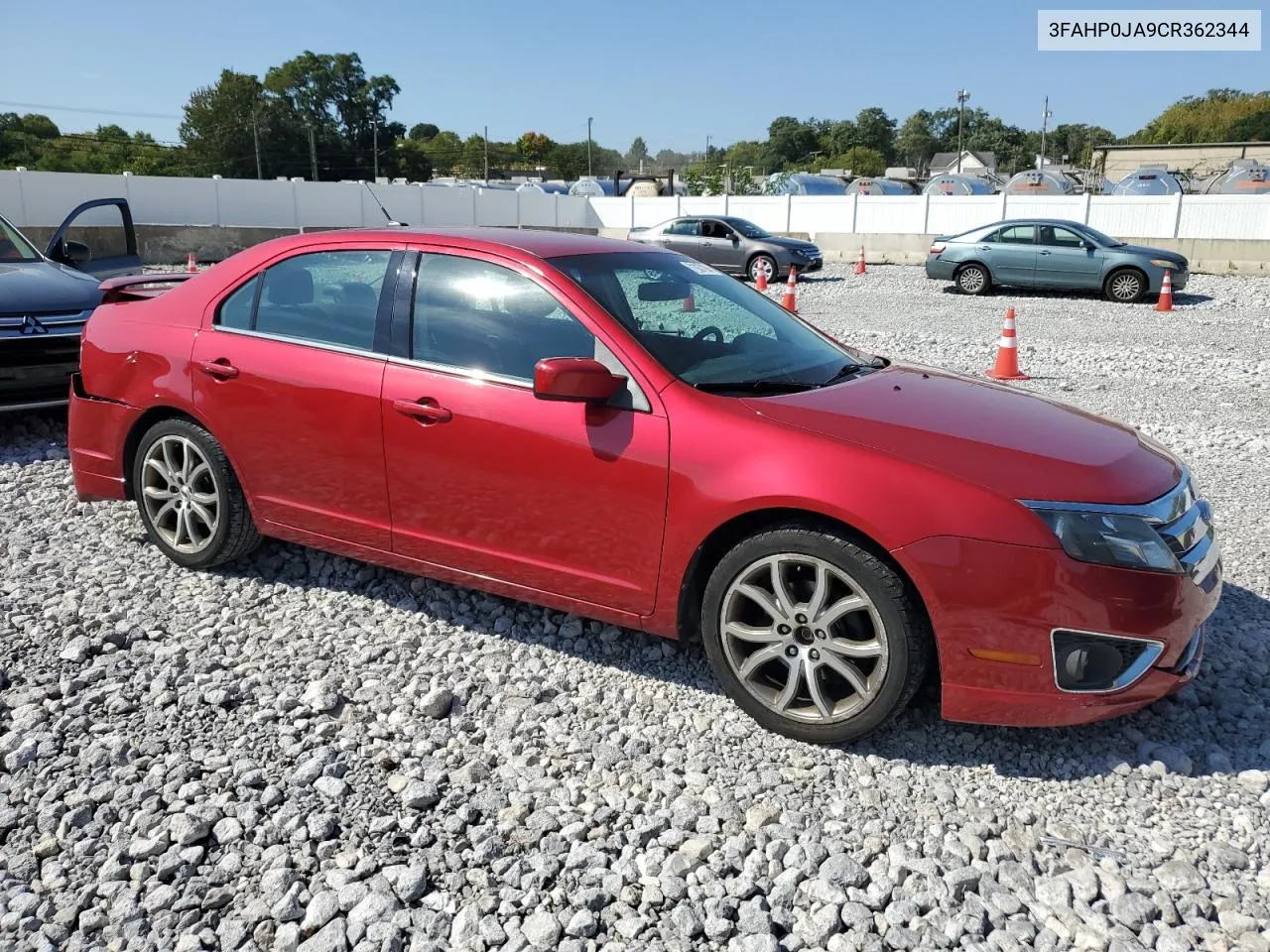 2012 Ford Fusion Sel VIN: 3FAHP0JA9CR362344 Lot: 71937294