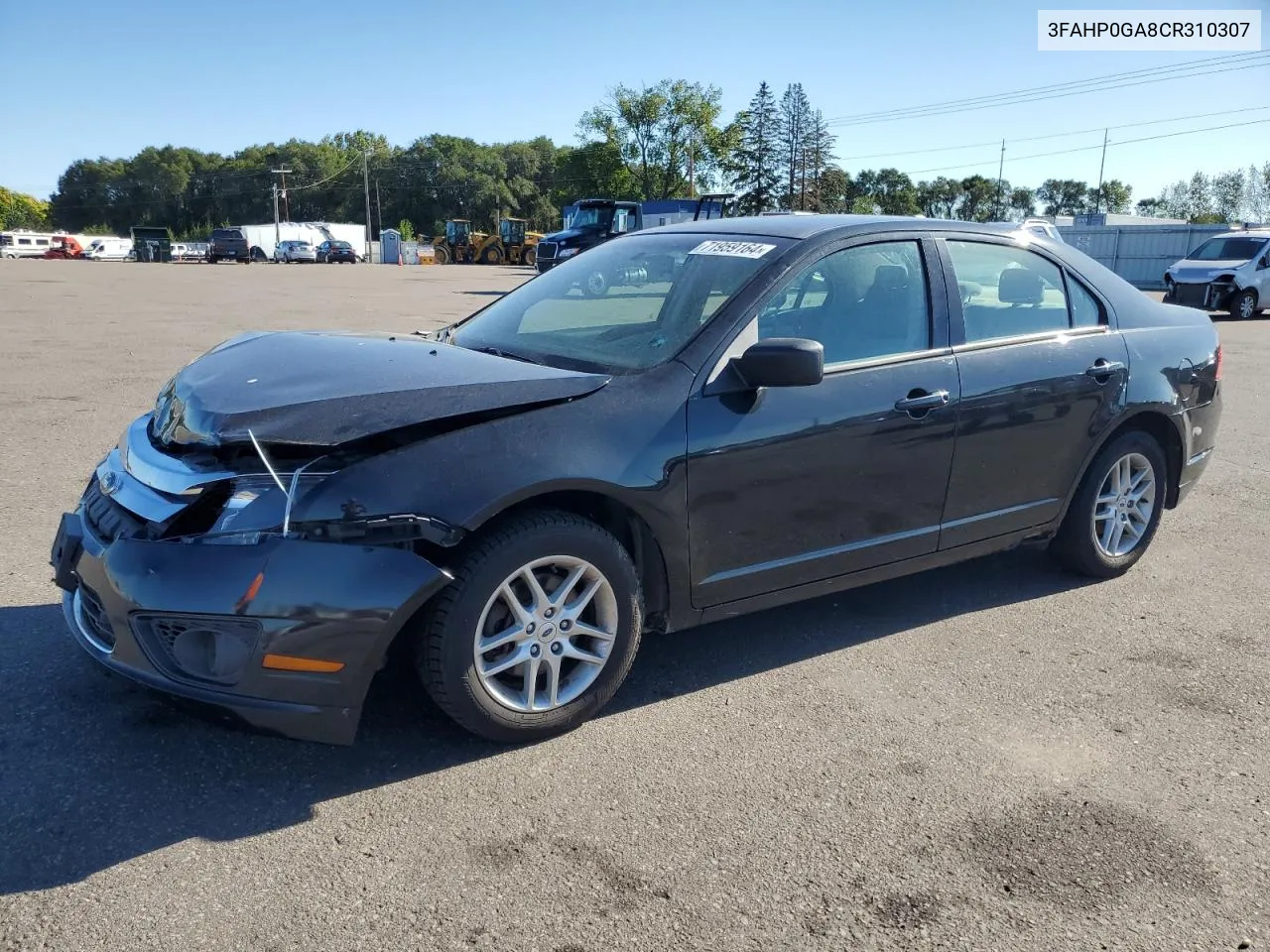 2012 Ford Fusion S VIN: 3FAHP0GA8CR310307 Lot: 71959164