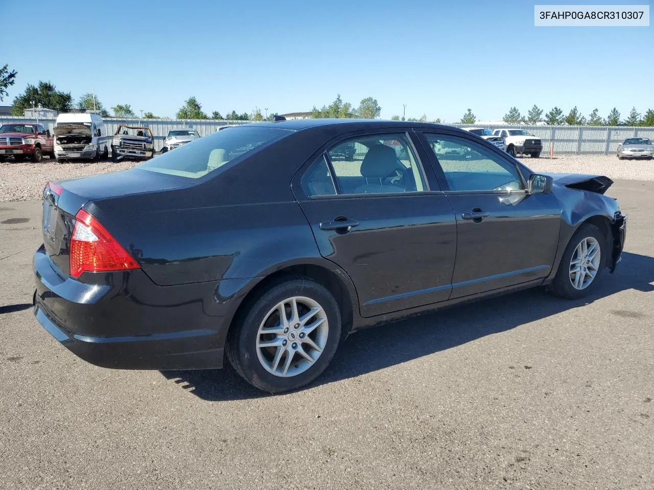 2012 Ford Fusion S VIN: 3FAHP0GA8CR310307 Lot: 71959164