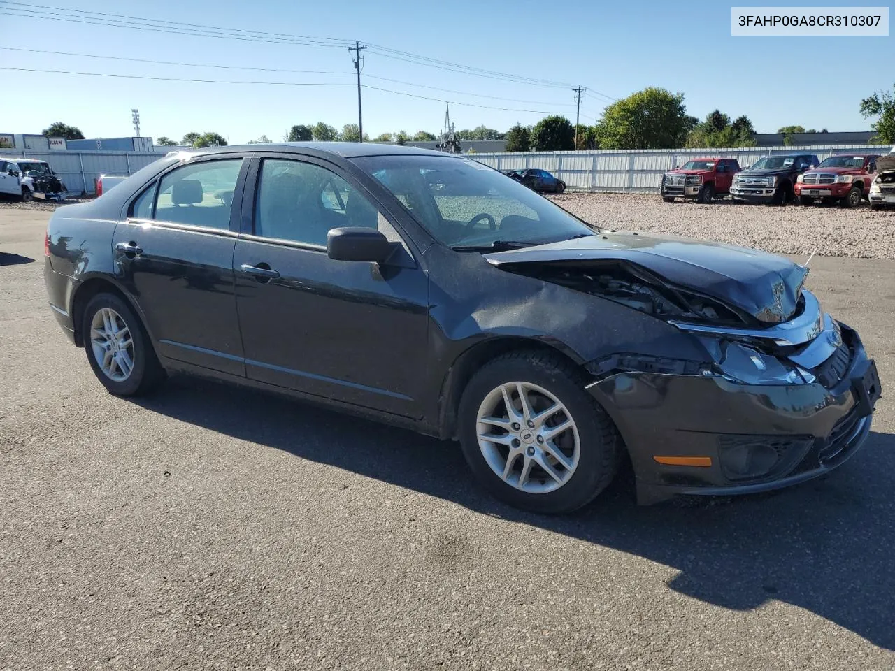 2012 Ford Fusion S VIN: 3FAHP0GA8CR310307 Lot: 71959164