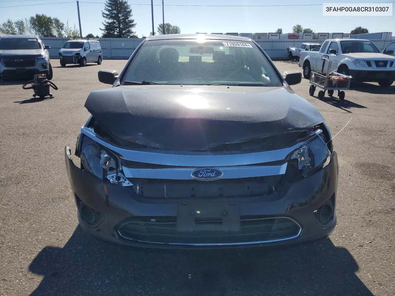 2012 Ford Fusion S VIN: 3FAHP0GA8CR310307 Lot: 71959164