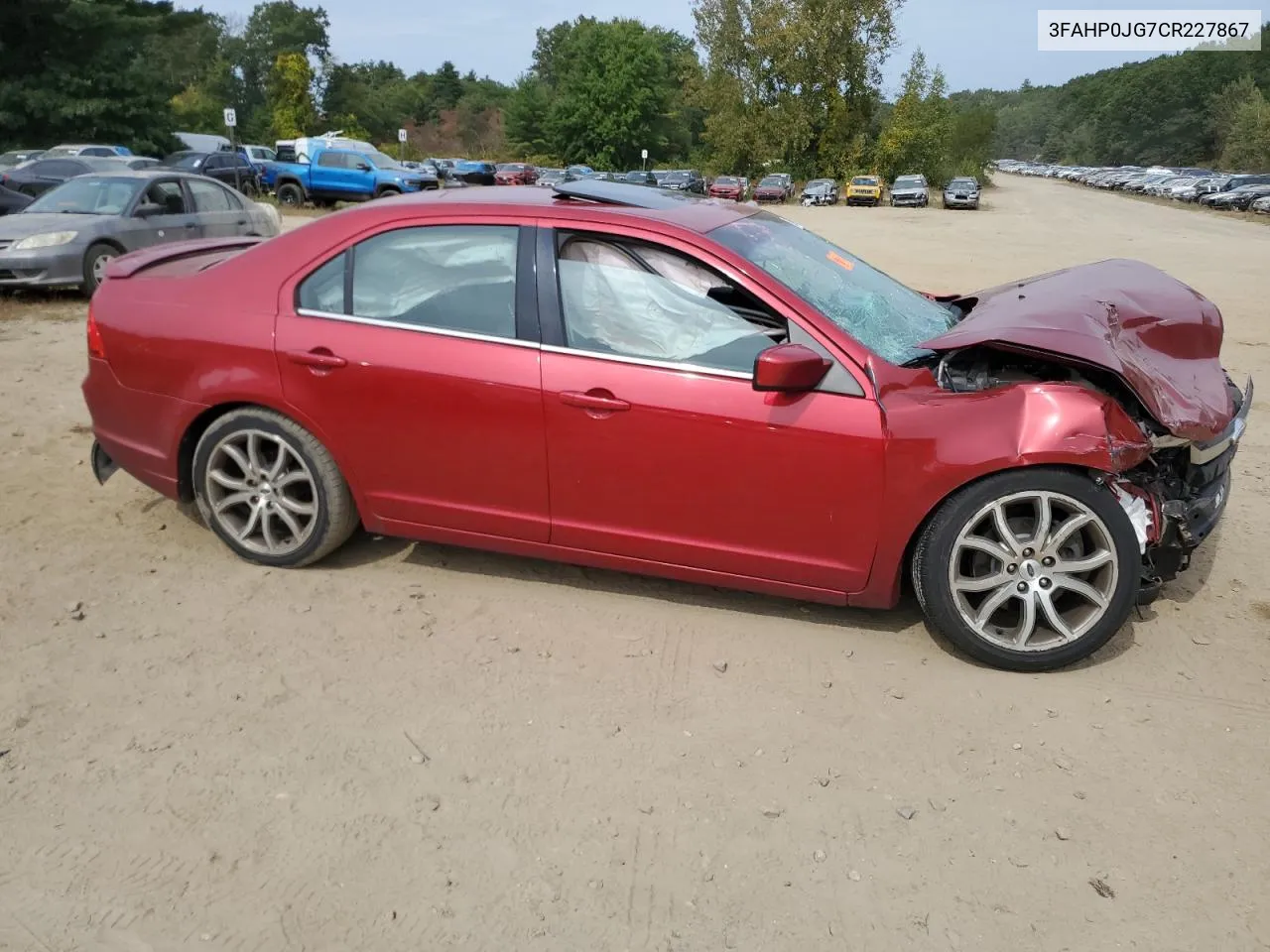 2012 Ford Fusion Sel VIN: 3FAHP0JG7CR227867 Lot: 72064434