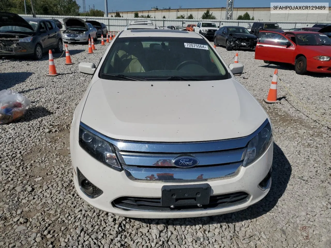 2012 Ford Fusion Sel VIN: 3FAHP0JAXCR129489 Lot: 72075564