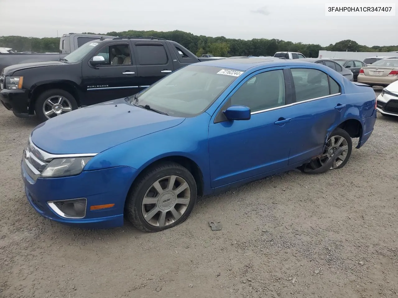 2012 Ford Fusion Se VIN: 3FAHP0HA1CR347407 Lot: 72162244