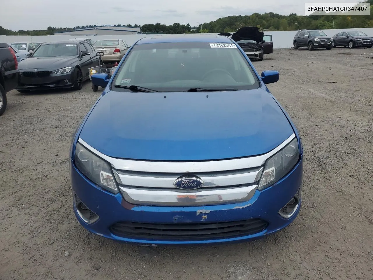 3FAHP0HA1CR347407 2012 Ford Fusion Se