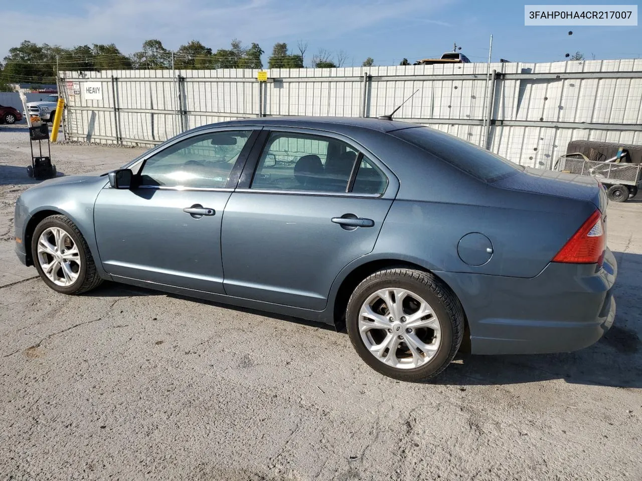 2012 Ford Fusion Se VIN: 3FAHP0HA4CR217007 Lot: 72203864