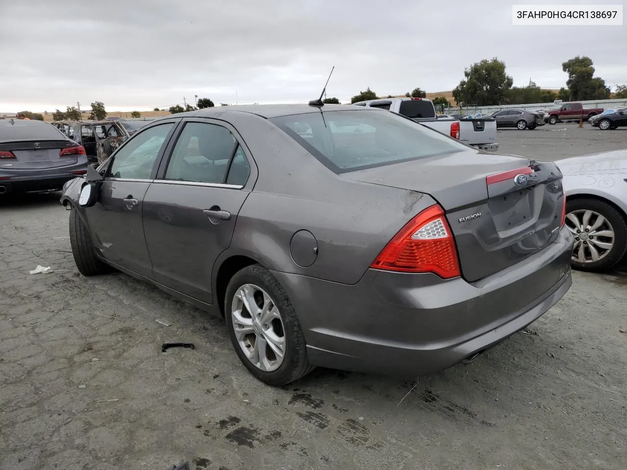 2012 Ford Fusion Se VIN: 3FAHP0HG4CR138697 Lot: 72205334