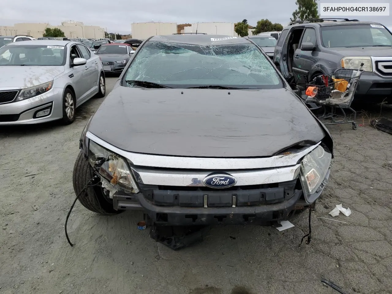 2012 Ford Fusion Se VIN: 3FAHP0HG4CR138697 Lot: 72205334