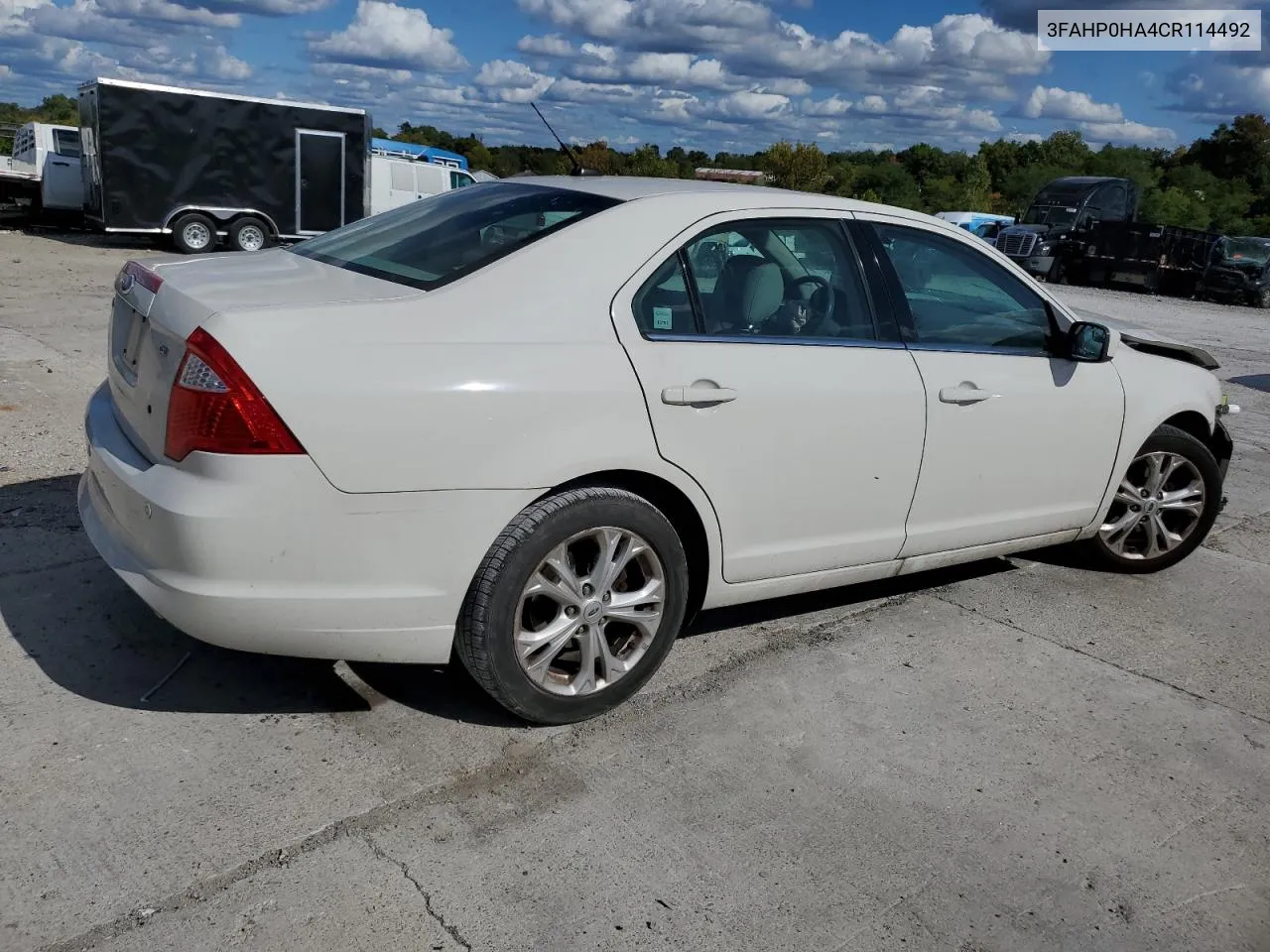 2012 Ford Fusion Se VIN: 3FAHP0HA4CR114492 Lot: 72287414