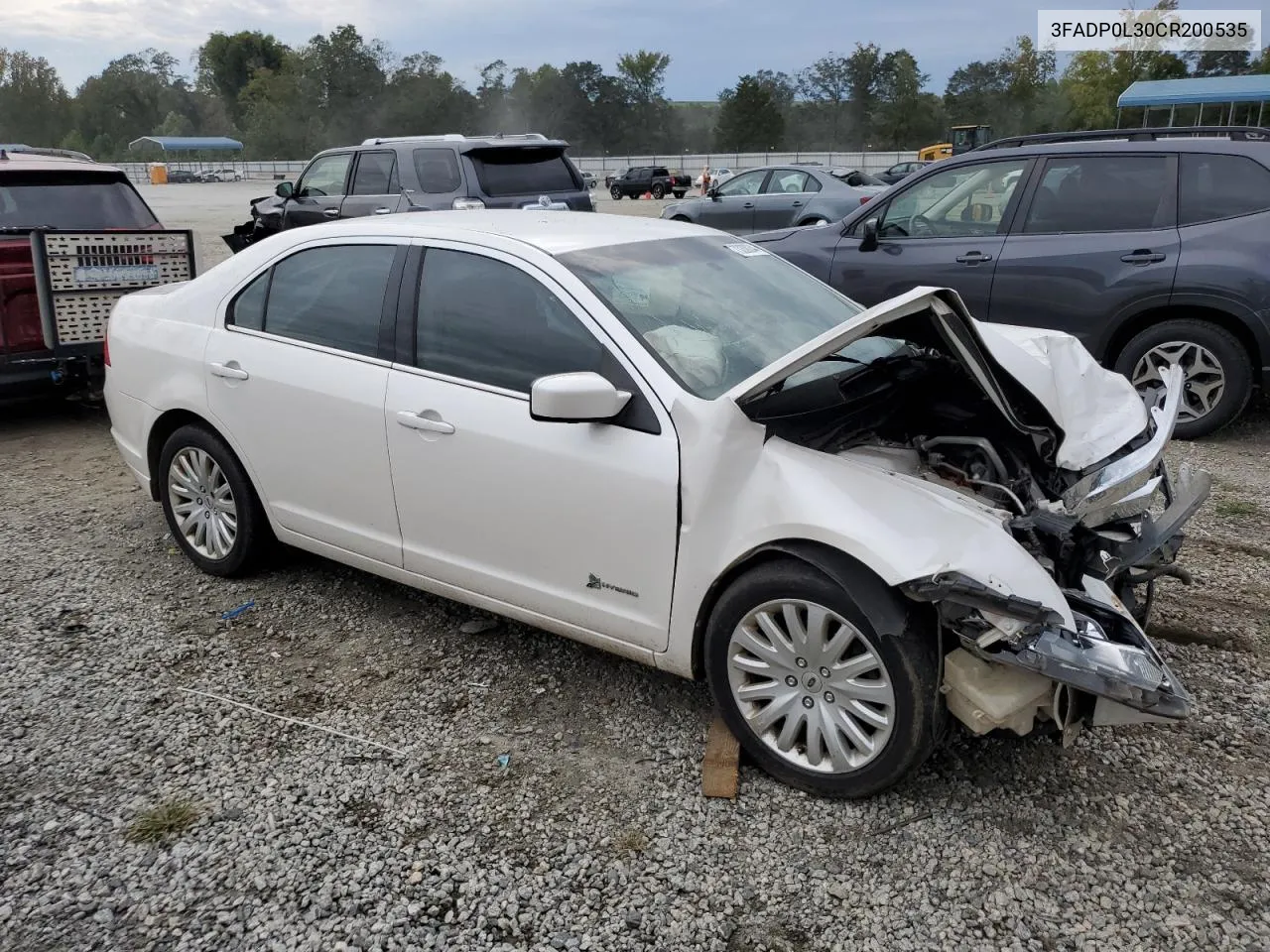 2012 Ford Fusion Hybrid VIN: 3FADP0L30CR200535 Lot: 73200244