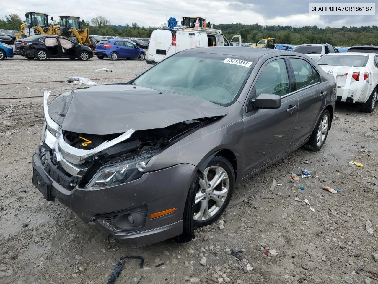 2012 Ford Fusion Se VIN: 3FAHP0HA7CR186187 Lot: 73212834