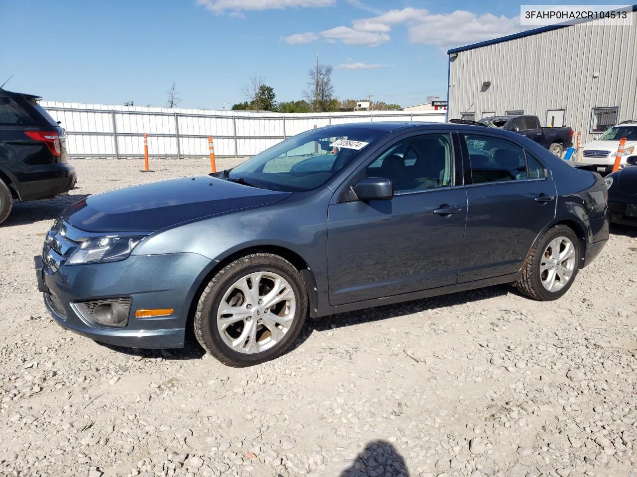 2012 Ford Fusion Se VIN: 3FAHP0HA2CR104513 Lot: 73288474