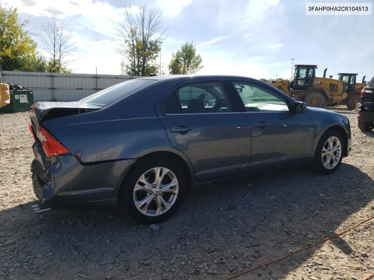 2012 Ford Fusion Se VIN: 3FAHP0HA2CR104513 Lot: 73288474