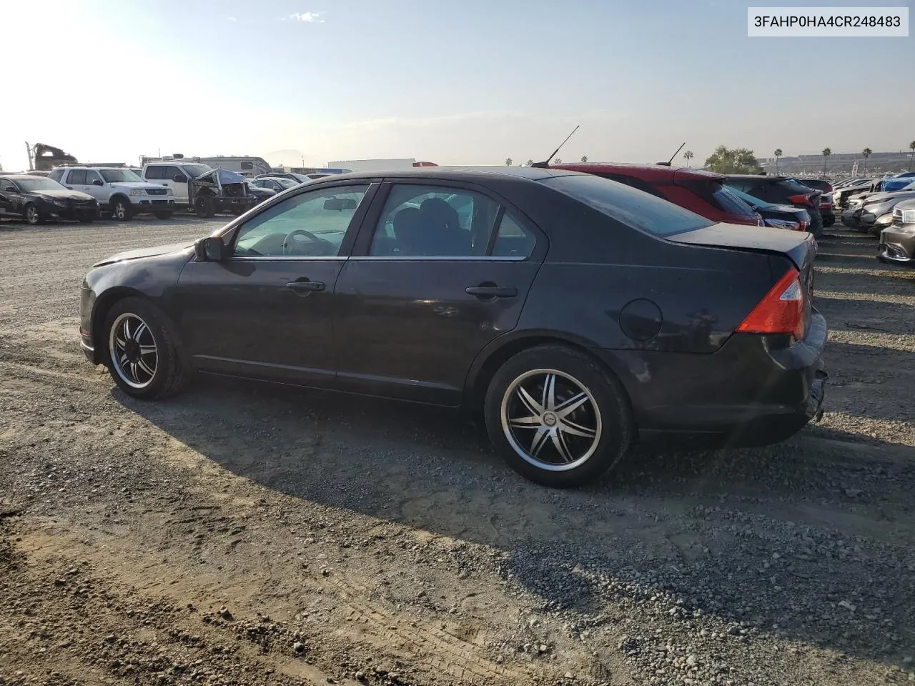 2012 Ford Fusion Se VIN: 3FAHP0HA4CR248483 Lot: 73402514