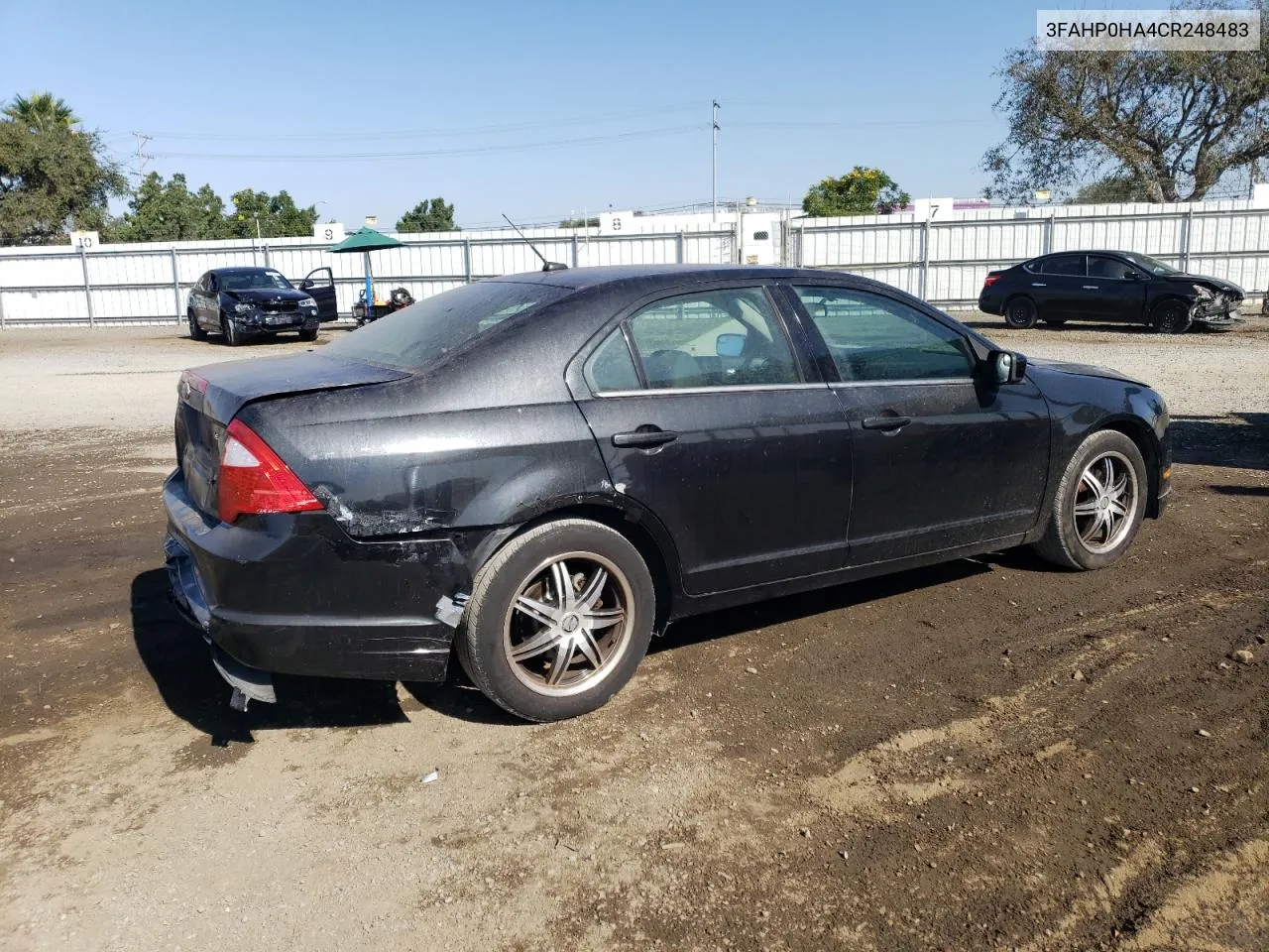 2012 Ford Fusion Se VIN: 3FAHP0HA4CR248483 Lot: 73402514