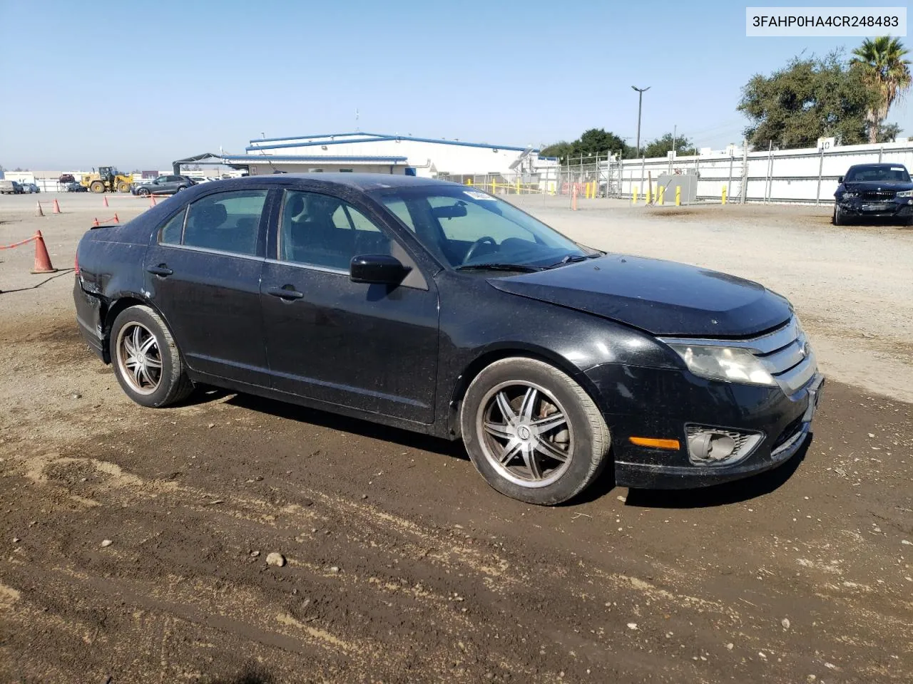 2012 Ford Fusion Se VIN: 3FAHP0HA4CR248483 Lot: 73402514