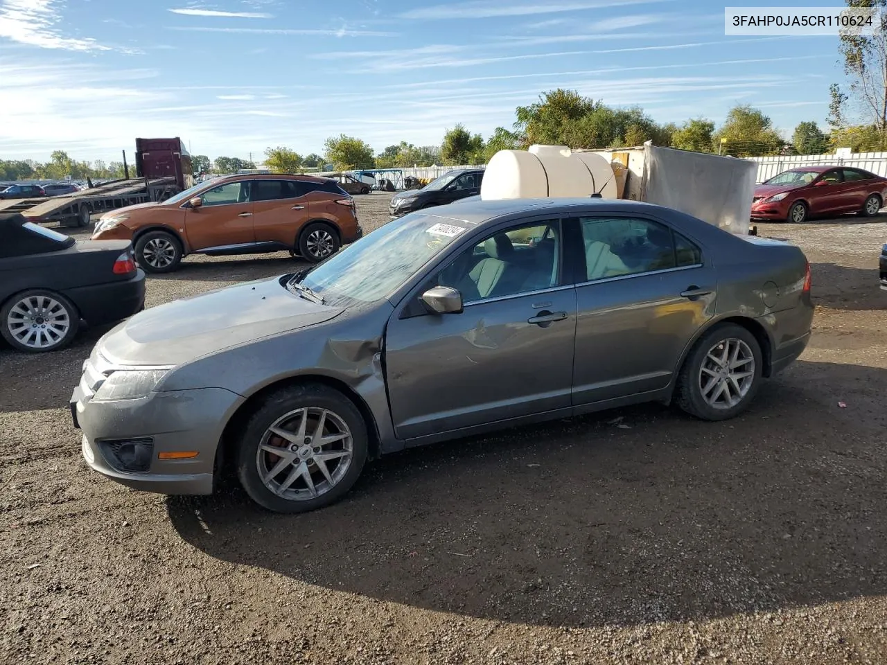 2012 Ford Fusion Sel VIN: 3FAHP0JA5CR110624 Lot: 73406294