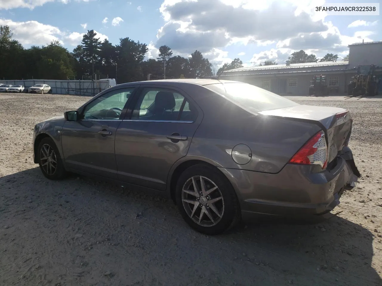 2012 Ford Fusion Sel VIN: 3FAHP0JA9CR322538 Lot: 73457244