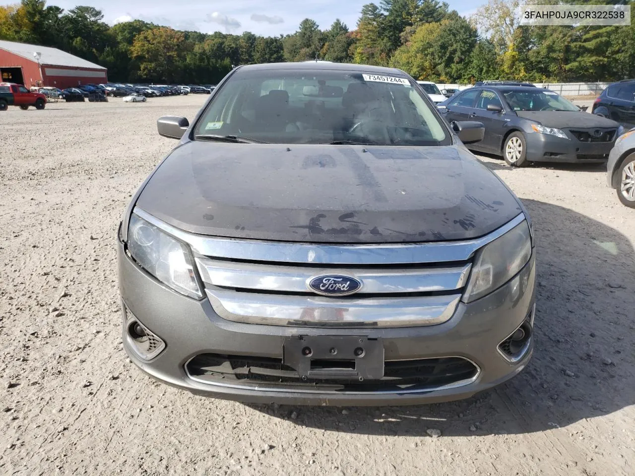 3FAHP0JA9CR322538 2012 Ford Fusion Sel