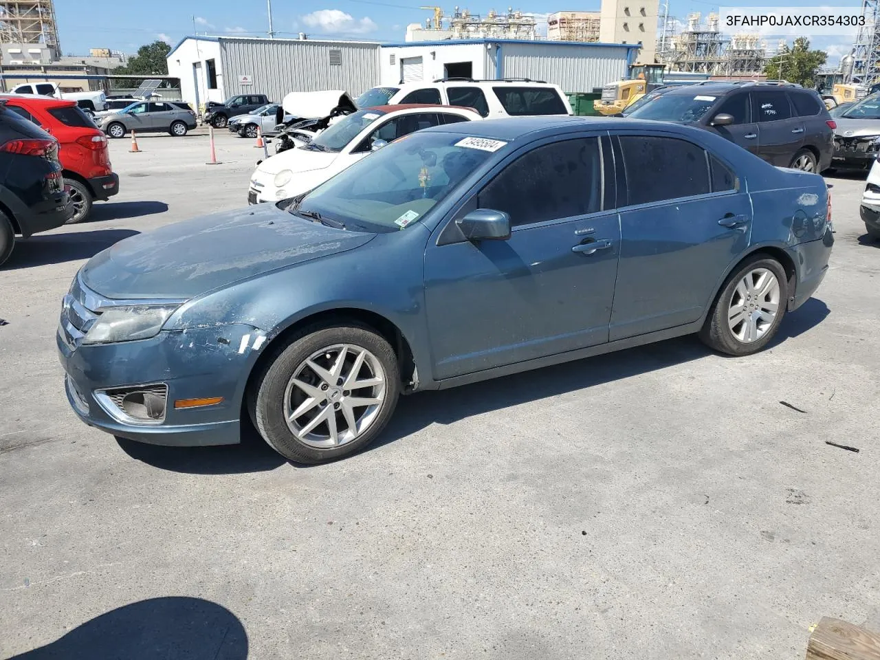 2012 Ford Fusion Sel VIN: 3FAHP0JAXCR354303 Lot: 73495504