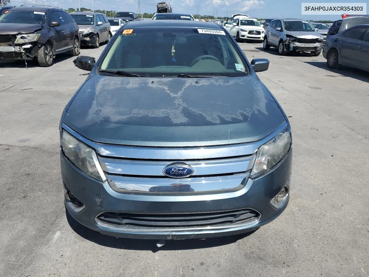 2012 Ford Fusion Sel VIN: 3FAHP0JAXCR354303 Lot: 73495504