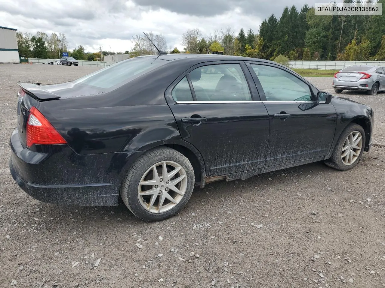 2012 Ford Fusion Sel VIN: 3FAHP0JA3CR135862 Lot: 74205484