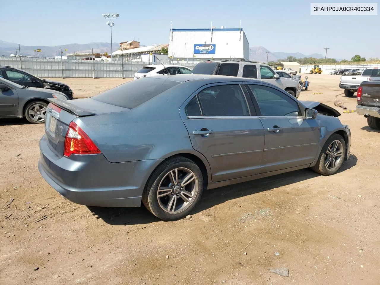 2012 Ford Fusion Sel VIN: 3FAHP0JA0CR400334 Lot: 74375024