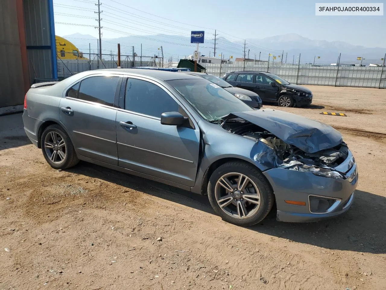 2012 Ford Fusion Sel VIN: 3FAHP0JA0CR400334 Lot: 74375024