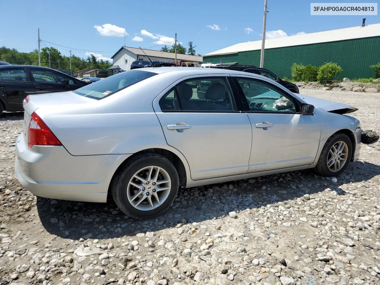 2012 Ford Fusion S VIN: 3FAHP0GA0CR404813 Lot: 74661814