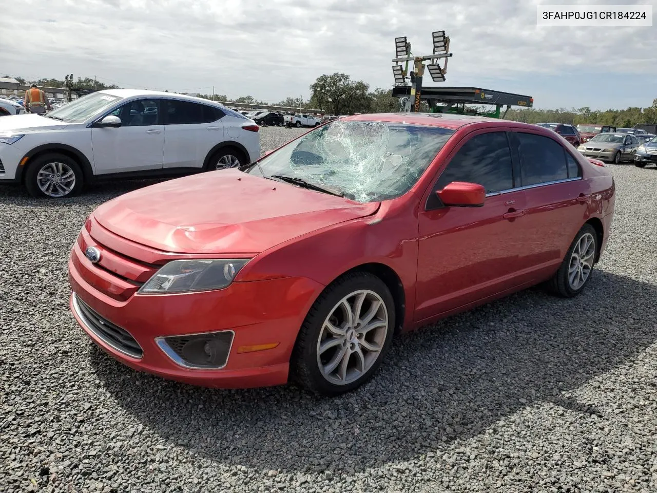 2012 Ford Fusion Sel VIN: 3FAHP0JG1CR184224 Lot: 74665094