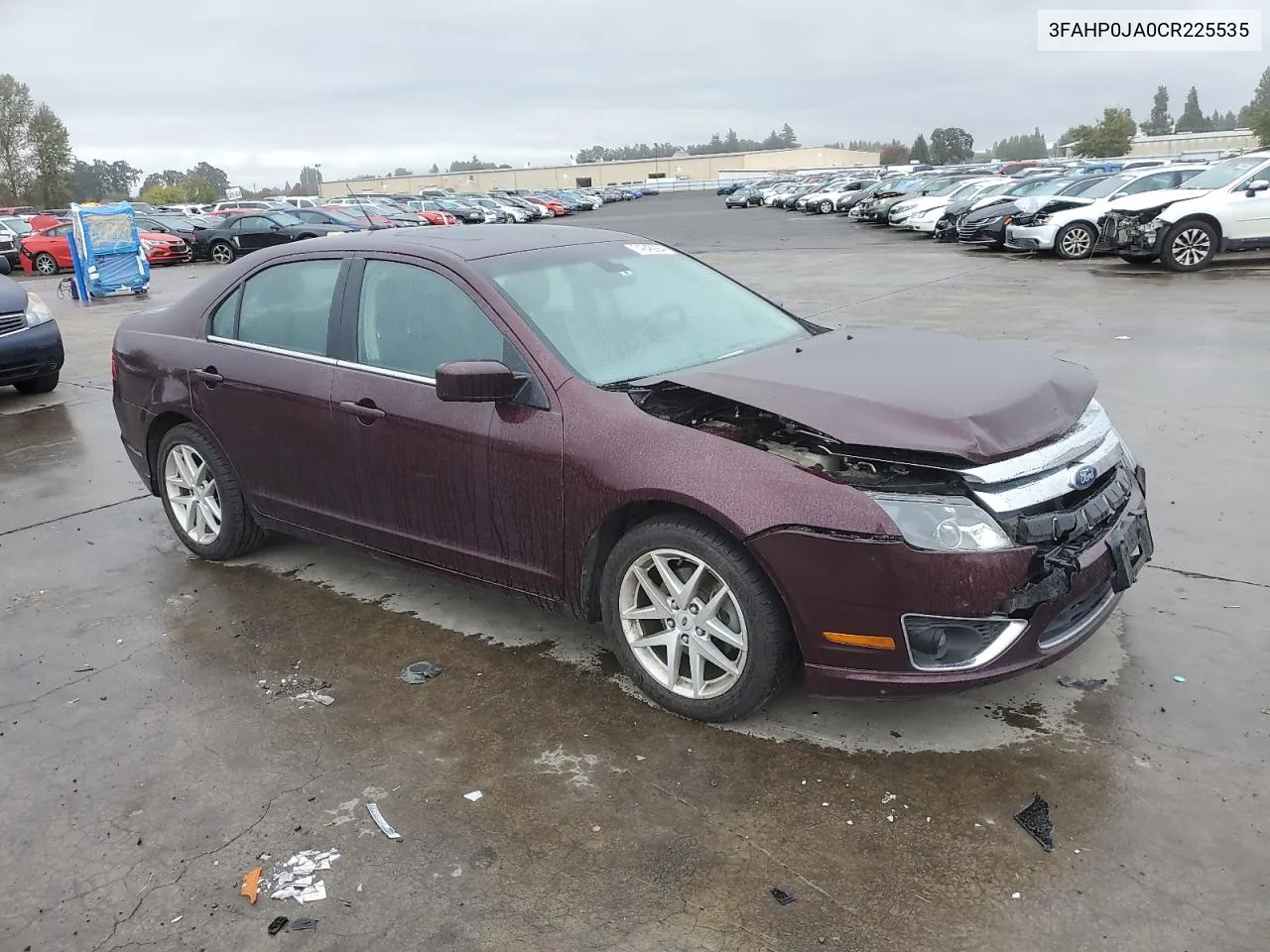 2012 Ford Fusion Sel VIN: 3FAHP0JA0CR225535 Lot: 74946994