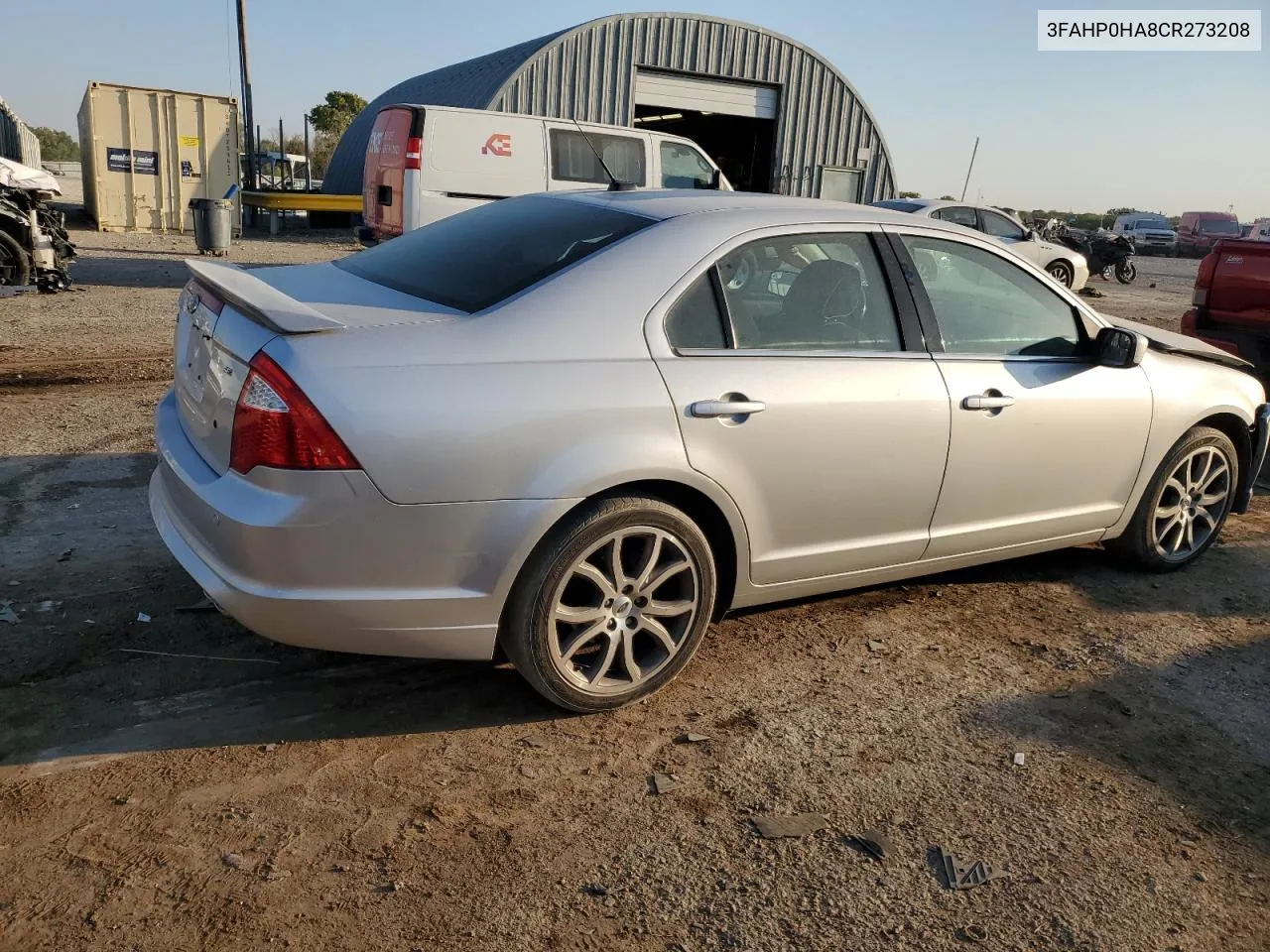 2012 Ford Fusion Se VIN: 3FAHP0HA8CR273208 Lot: 75876854