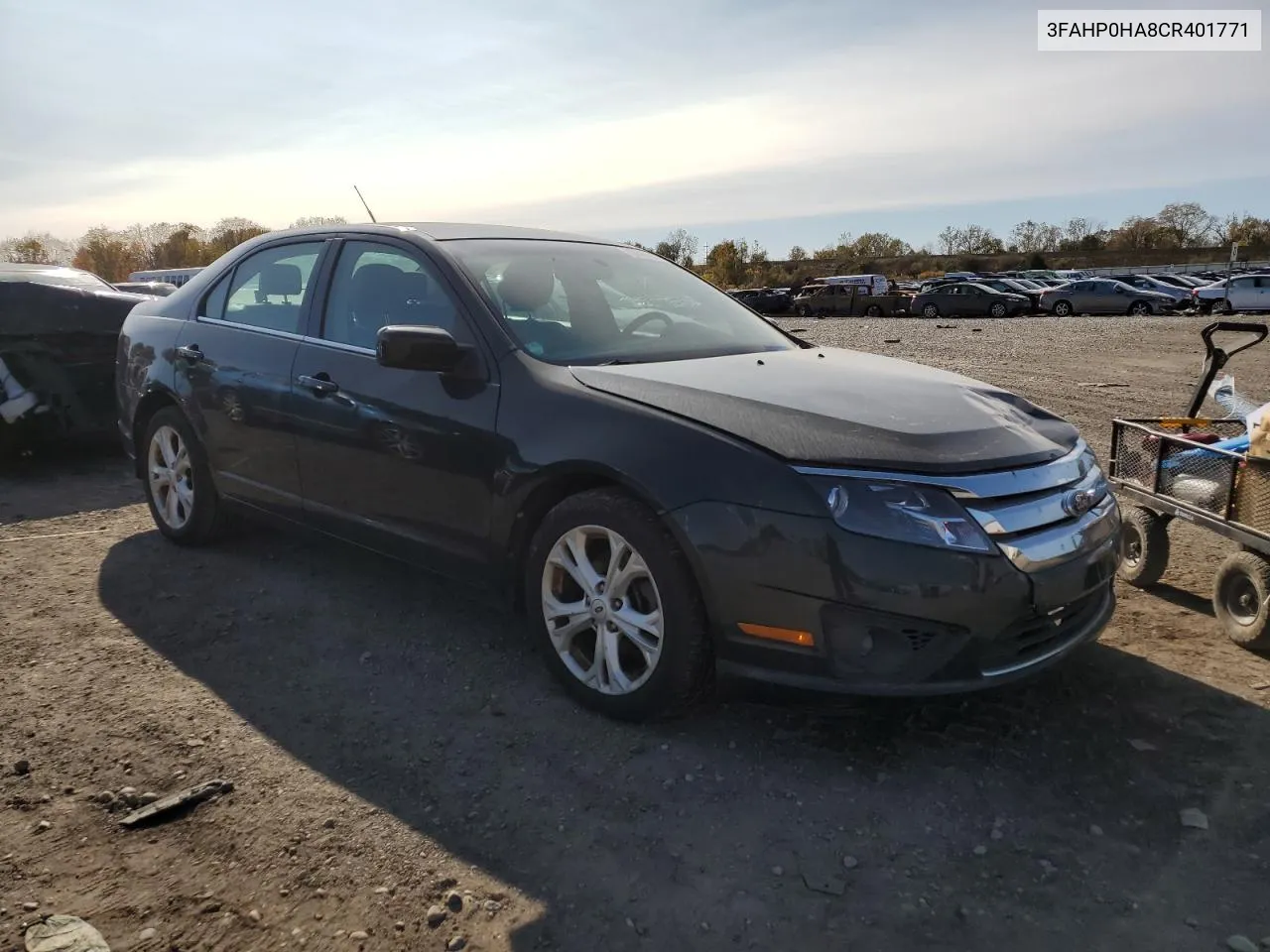 2012 Ford Fusion Se VIN: 3FAHP0HA8CR401771 Lot: 76005004