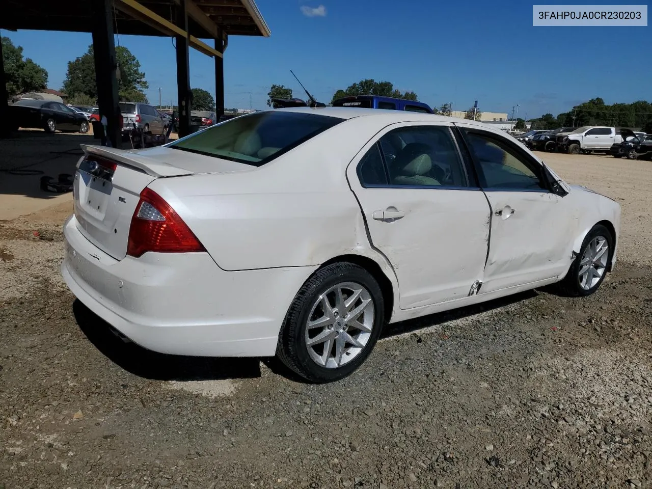 2012 Ford Fusion Sel VIN: 3FAHP0JA0CR230203 Lot: 76069794