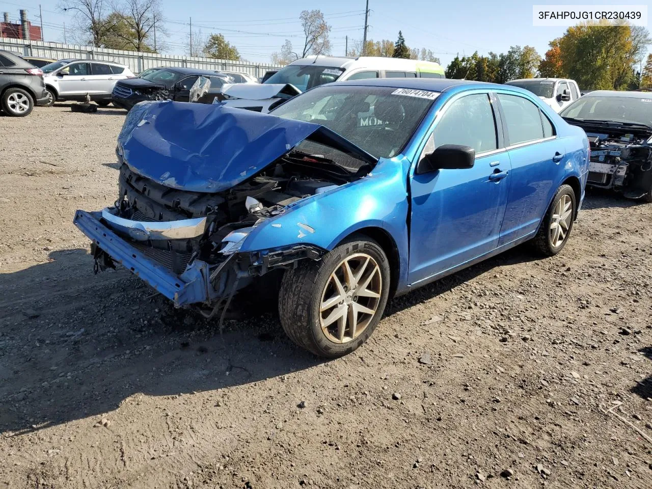 2012 Ford Fusion Sel VIN: 3FAHP0JG1CR230439 Lot: 76074704