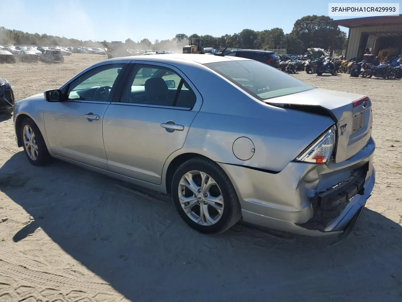 2012 Ford Fusion Se VIN: 3FAHP0HA1CR429993 Lot: 76569674