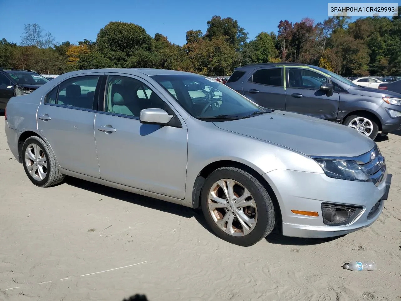 2012 Ford Fusion Se VIN: 3FAHP0HA1CR429993 Lot: 76569674