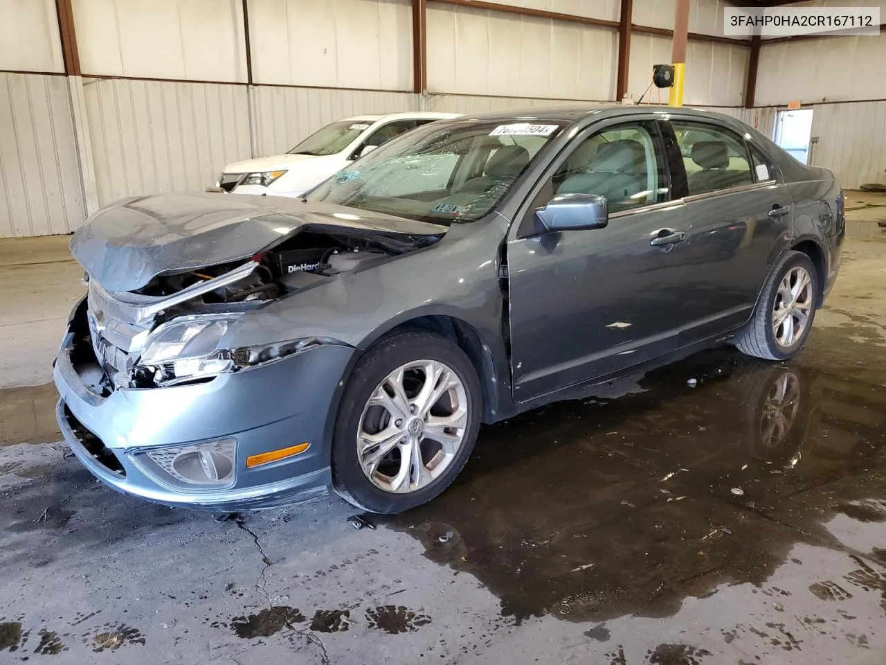 2012 Ford Fusion Se VIN: 3FAHP0HA2CR167112 Lot: 76700504