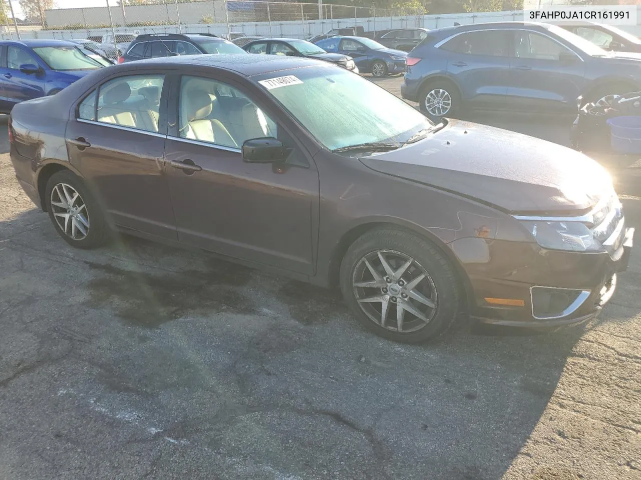 2012 Ford Fusion Sel VIN: 3FAHP0JA1CR161991 Lot: 77149074