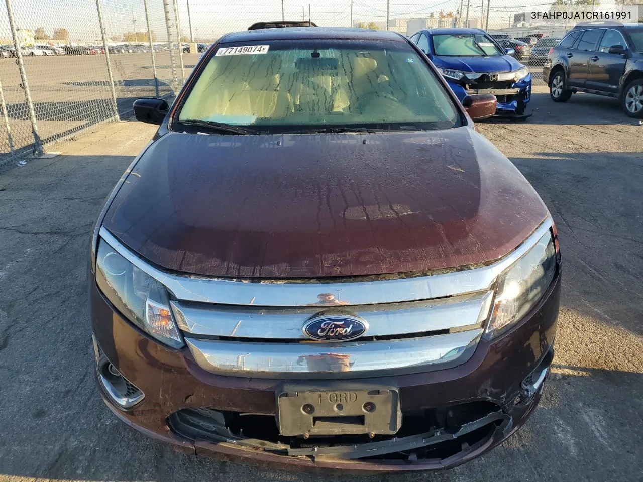 2012 Ford Fusion Sel VIN: 3FAHP0JA1CR161991 Lot: 77149074